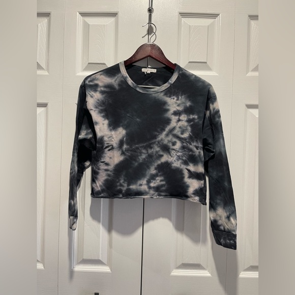 Sz.M- Tie Dye Long Sleeve Top- light Pink & Black - Picture 5 of 6